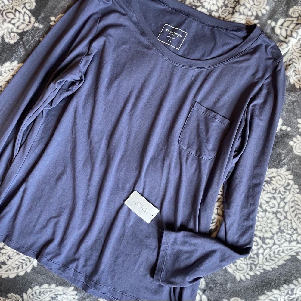 Charter Club Ladies Long Sleeve 💜 - Picture 2 of 3